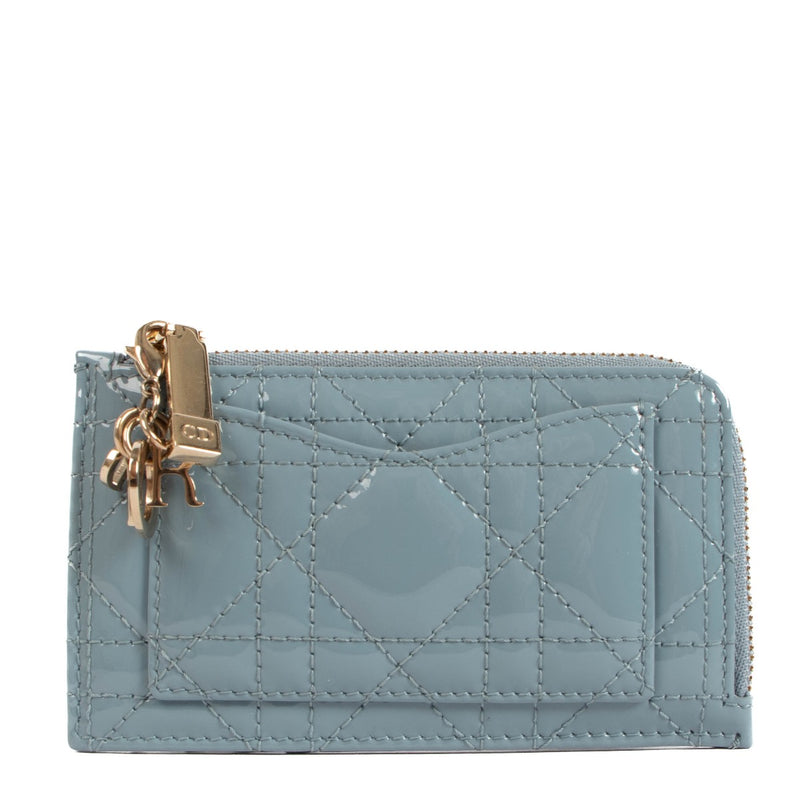 shop 100% authentic second hand Christian Dior Lady Dior Blue Cardholder on Labellov.com