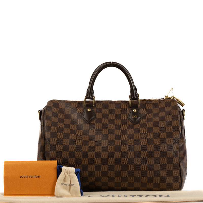 Louis Vuitton Monogram Speedy 35 Damier Ebene Top Handle Bag