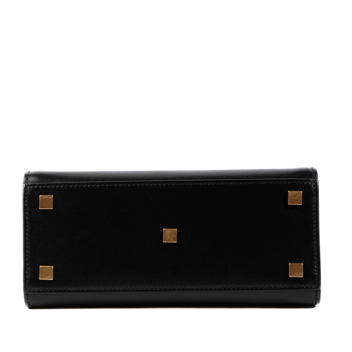 Second hand Pre-owned Saint Laurent Black Box Leather Mini Manhattan Bag on www.labellov.com