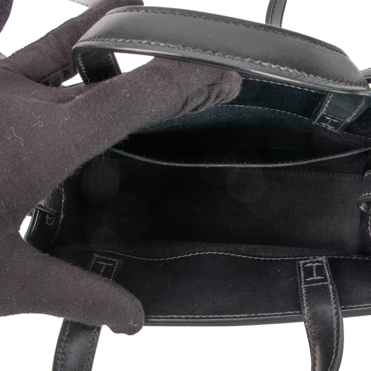 Saint Laurent Black Box Leather Mini Manhattan Bag