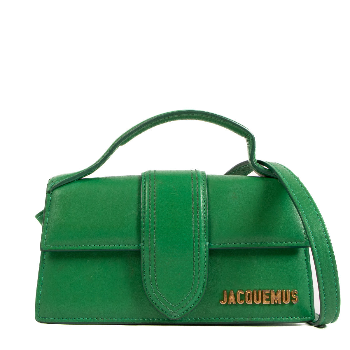 Jacquemus Green Raphia Le Bambino Crossbody Bag