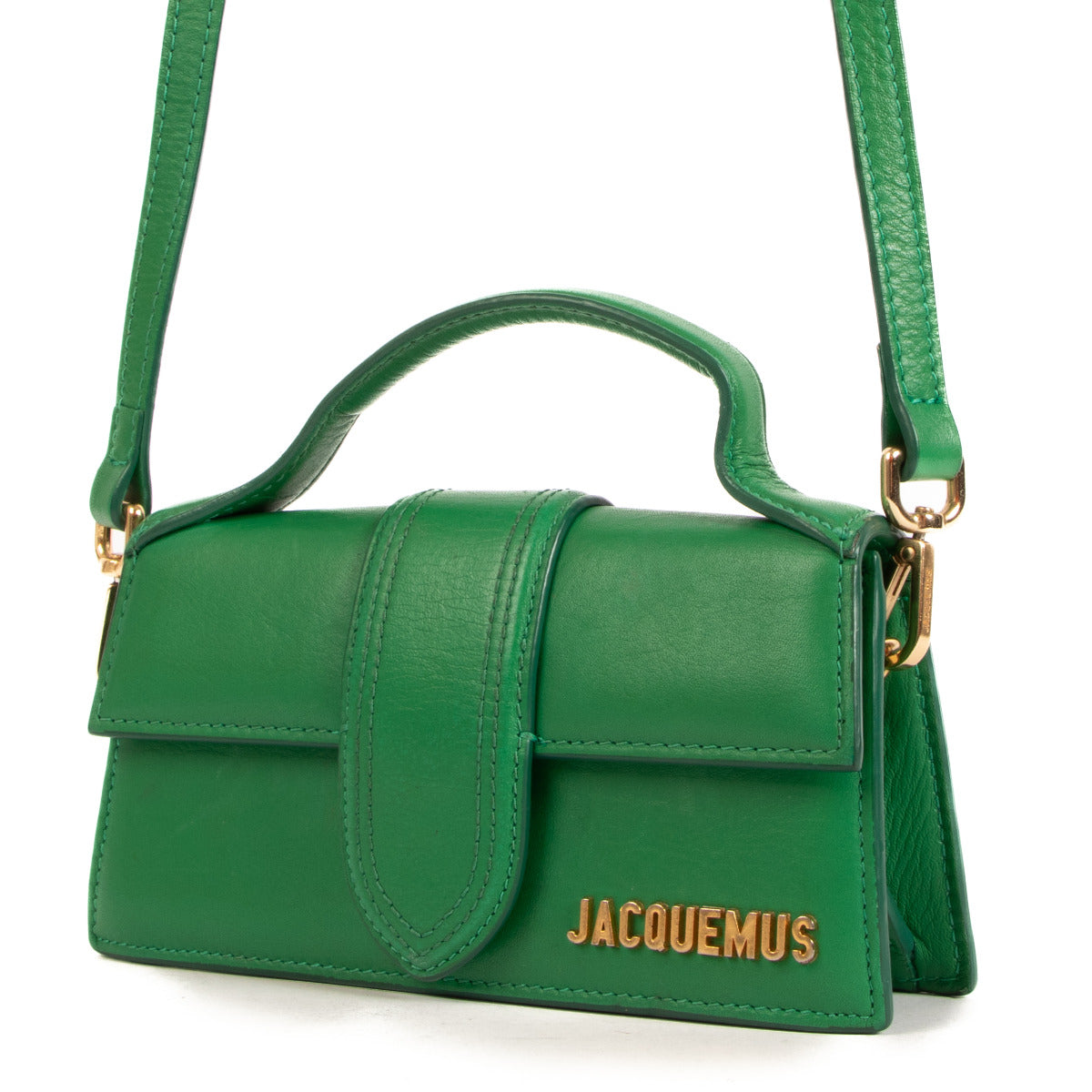 Jacquemus Green Raphia Le Bambino Crossbody Bag