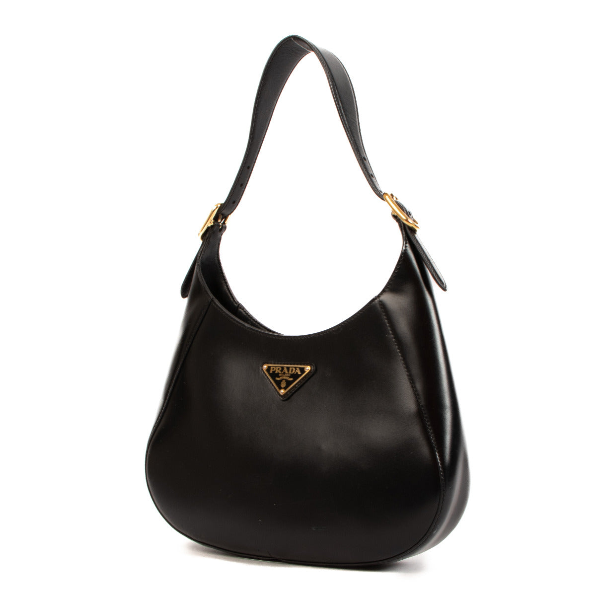 Prada Zwart Leren Schoudertas