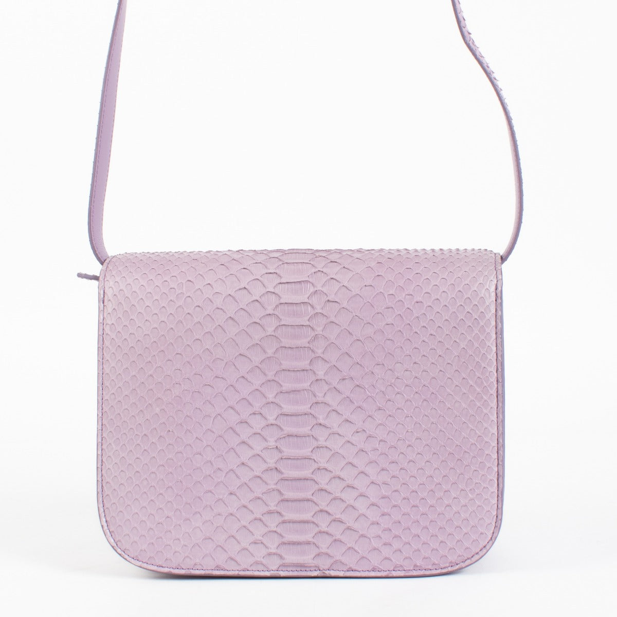 Authentic preloved Celine Lilac Python Medium Classic Box Bag on Labellov.com