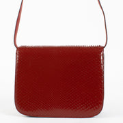 Authentic preloved Celine Red Python Medium Classic Box Bag on Labellov.com