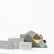 Authentic pre-loved Christian Dior Blue-Grey Calfskin Micro 30 Montaigne Flap Bag on Labellov.com