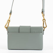 Authentic pre-loved Christian Dior Blue-Grey Calfskin Micro 30 Montaigne Flap Bag on Labellov.com