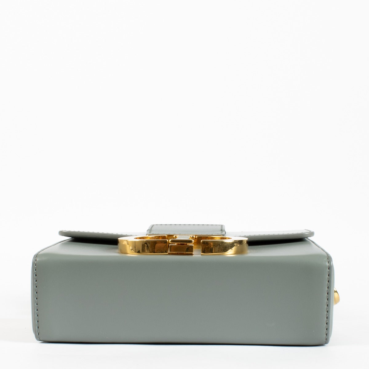 Authentic pre-loved Christian Dior Blue-Grey Calfskin Micro 30 Montaigne Flap Bag on Labellov.com