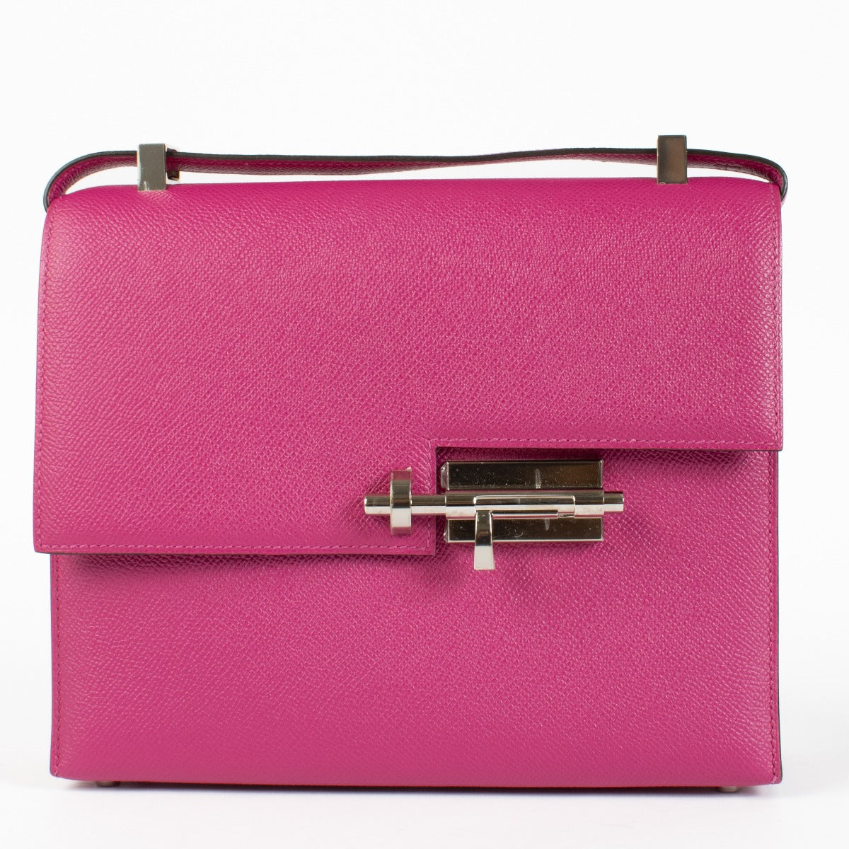 Authentic pre-loved Hermès Verrou 21 Rose Pourpre Epsom PHW on Labellov.com