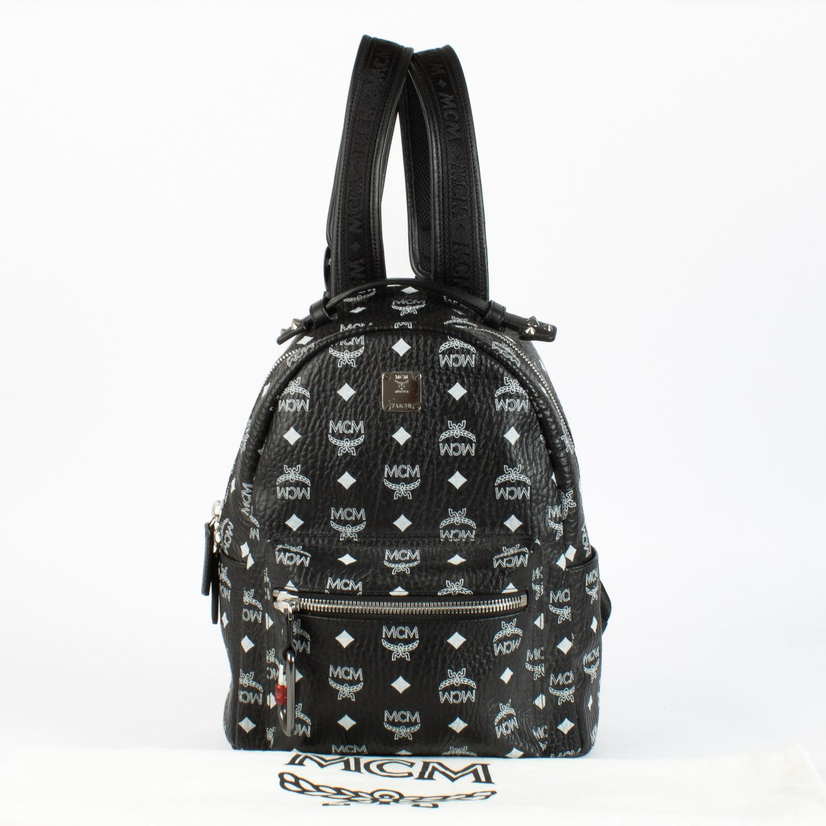 Authentic preloved MCM Black Monogram Backpack on Labellov.com
