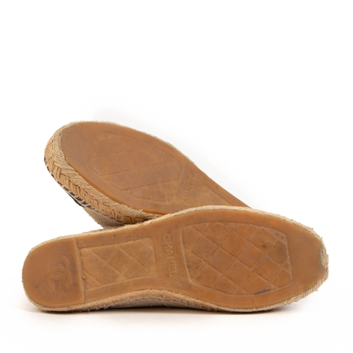 Espadrilles Chanel sequins beiges CC - taille 38