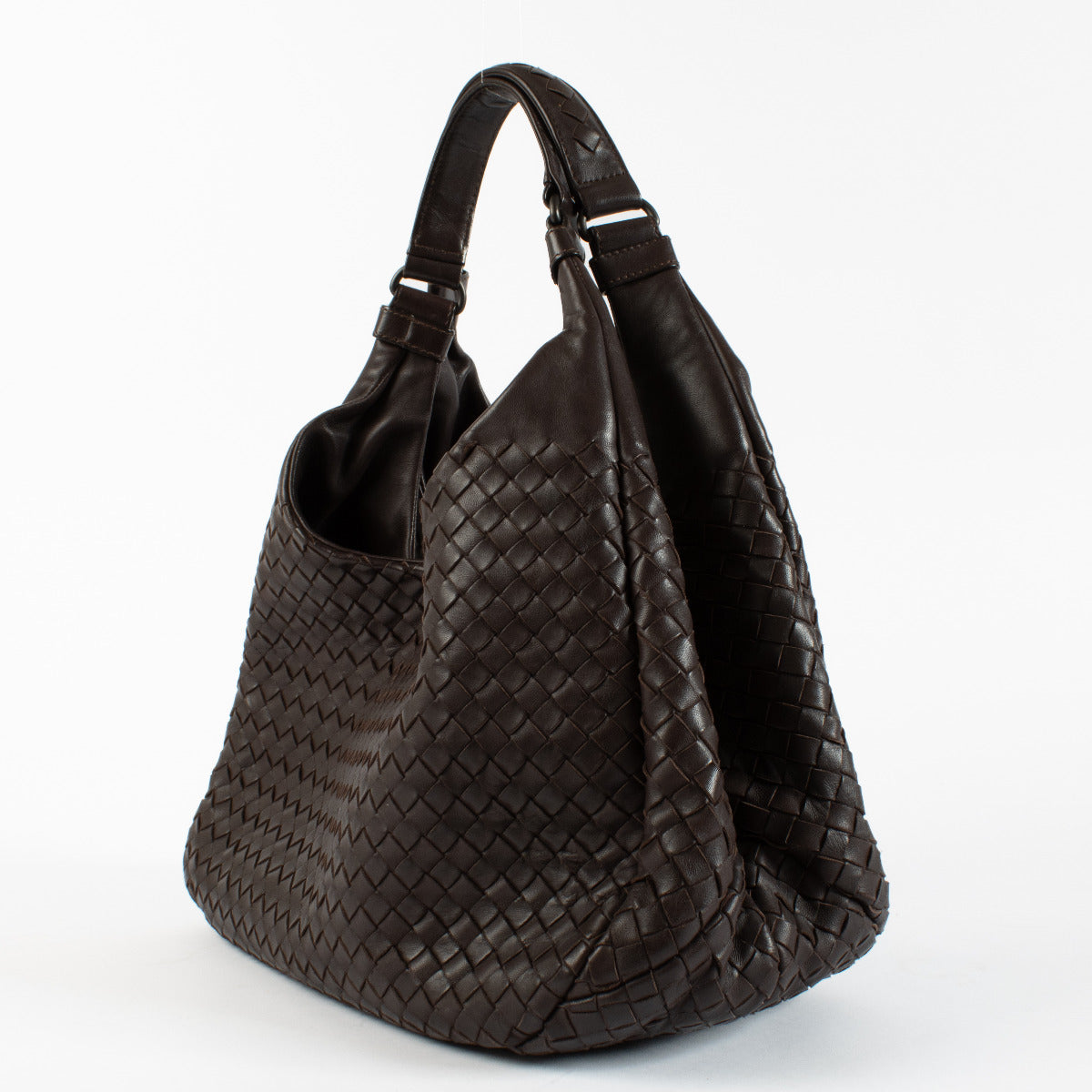 Sac hobo en cuir intrecciato marron Bottega Veneta