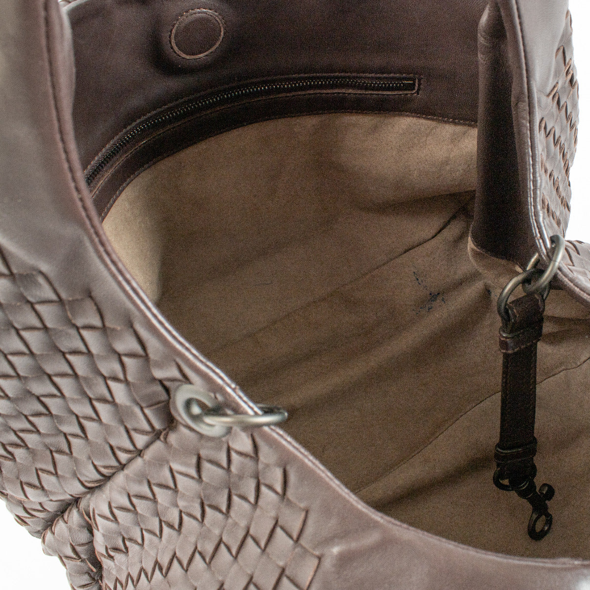 Sac hobo en cuir intrecciato marron Bottega Veneta