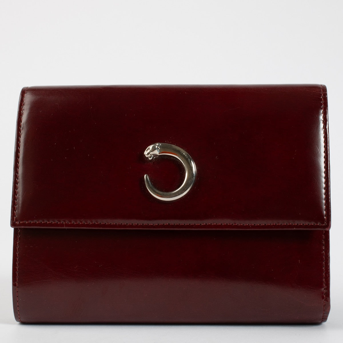 Authentic second hand Cartier Burgundy Leather Le Panthère de Cartier Wallet on Labellov.com