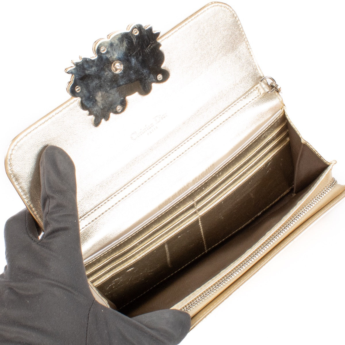 shop 100% authentic second hand Christian Dior Gold Clutch on Labellov.com