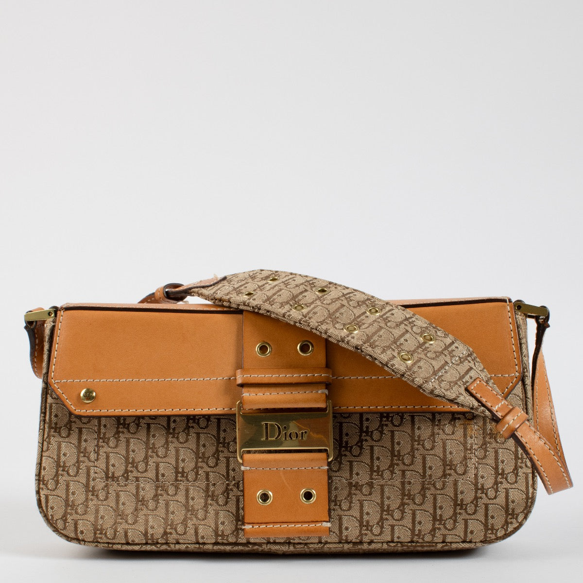 Dior Beige/Tan Diorissimo Canvas/Leather Street Chic Small Bag