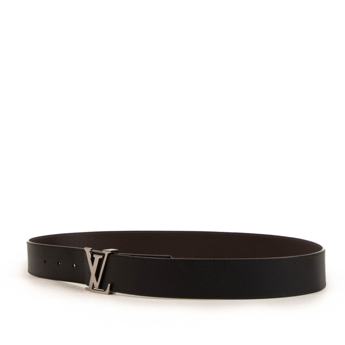 Louis Vuitton Reversible Brown and Black Initial Belt - size 100 for the best price at Labellov secondhand luxury in Antwerp.