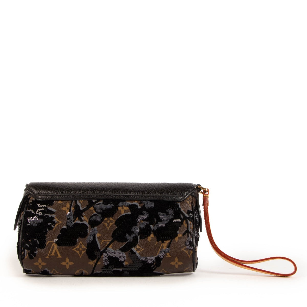 Shop safe online at Labellov in Antwerp, Brussels and Knokke this 100% authentic second hand Louis Vuitton Limited Edition Fleur de Jais Manege Clutch