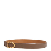 Delvaux belt in very good condition taupe colour D buckle preloved Labellov Antwerp