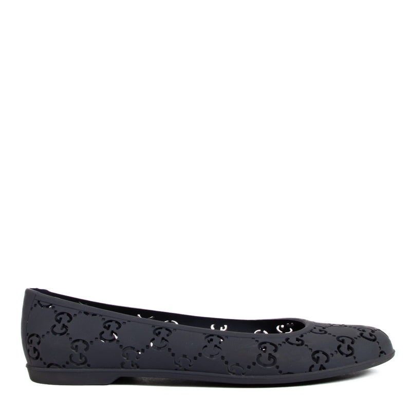 Gucci Marineblauwe Beach Ballerina Jelly Flats - maat 37
