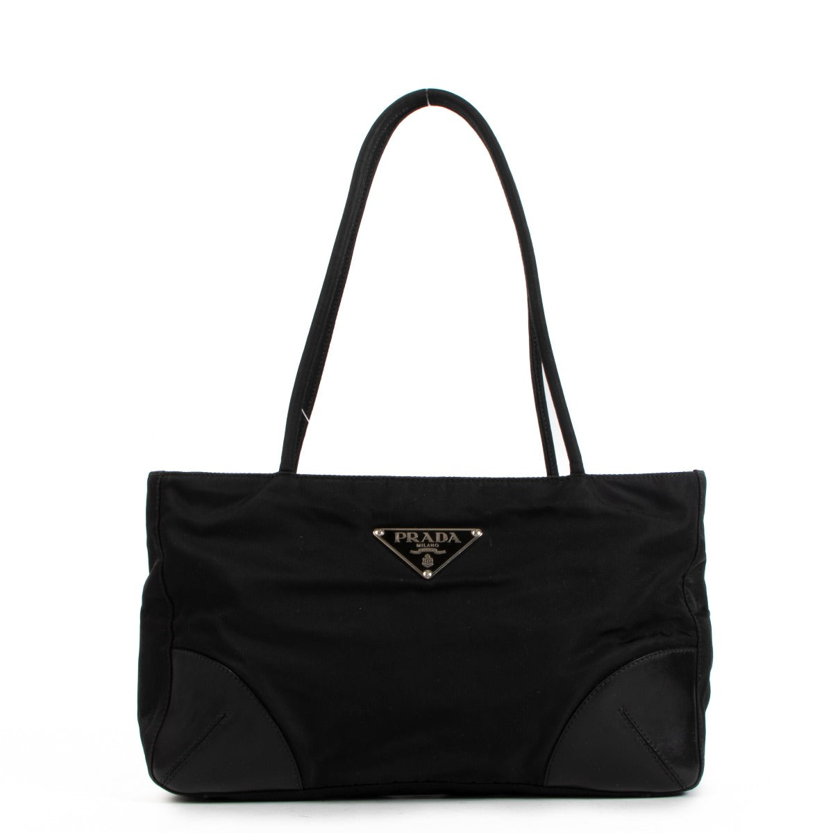Prada Black Nylon Logo Shoulder Bag