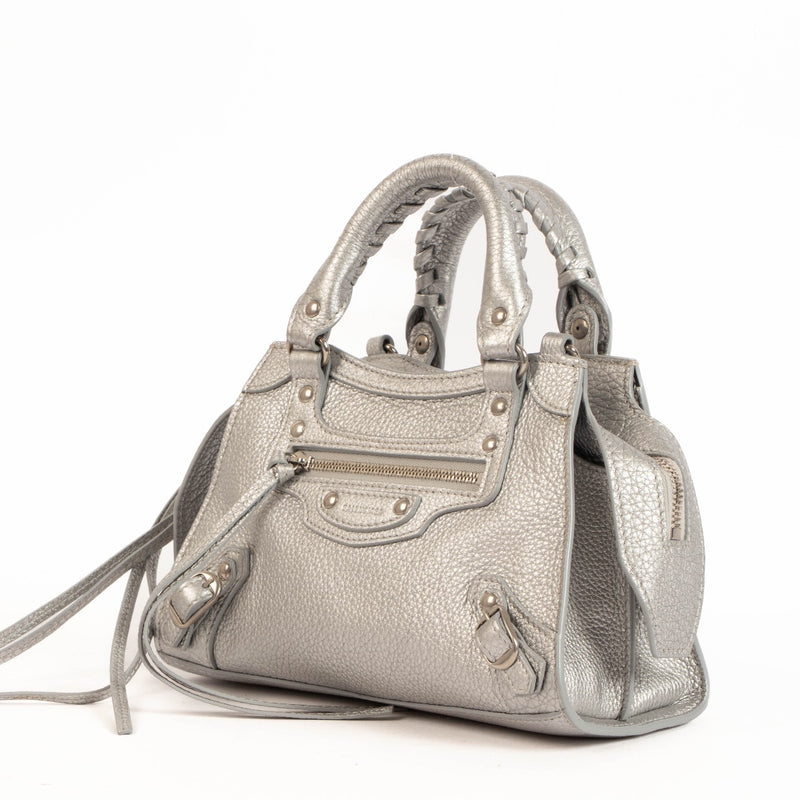 Balenciaga Neo Classic Mini Metallic Silver Bag