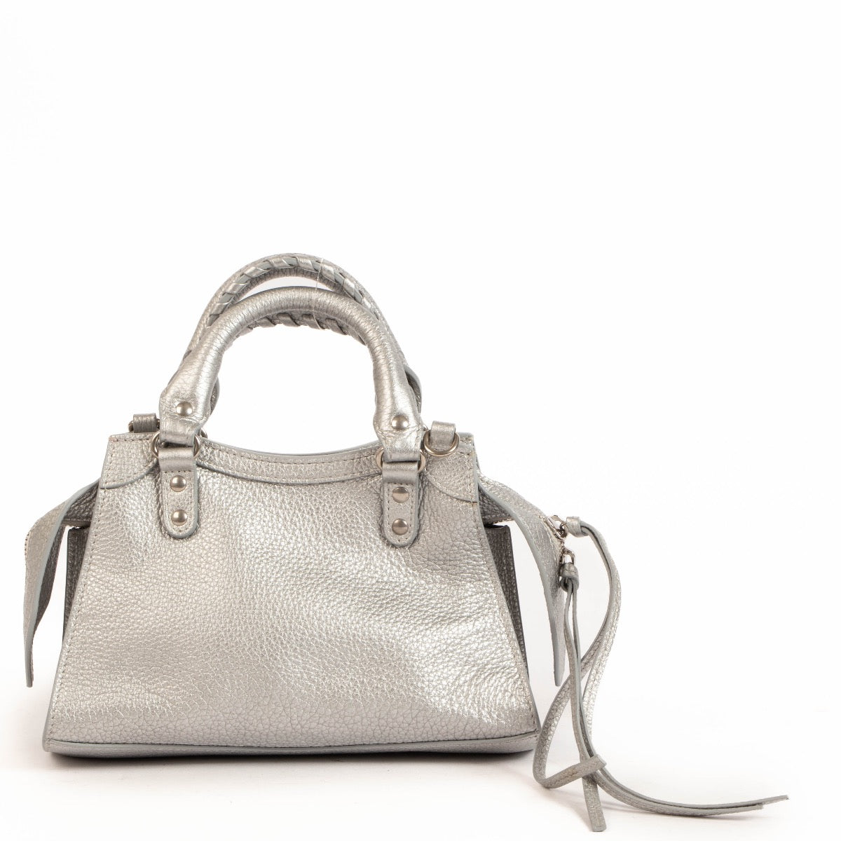 Balenciaga Neo Classic Mini Metallic Silver Bag