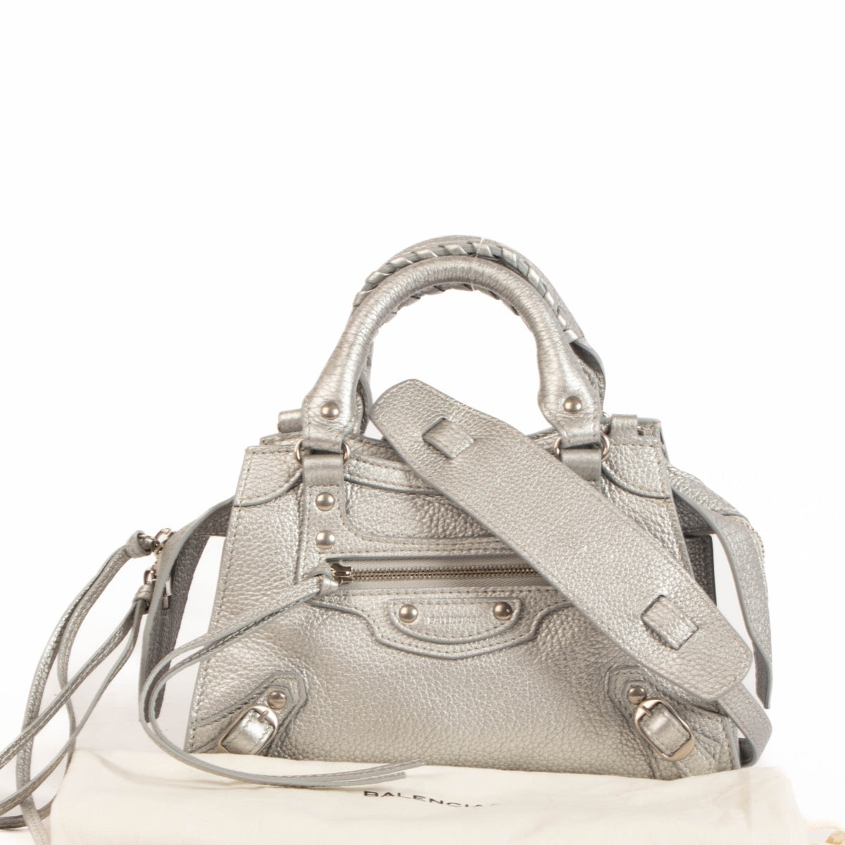 Balenciaga Neo Classic Mini Metallic Silver Bag