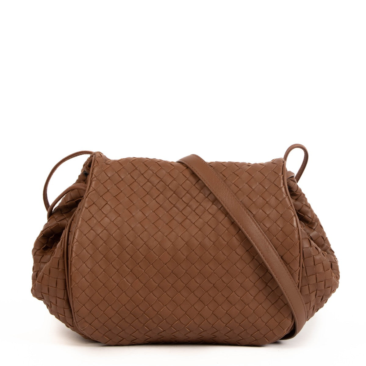 shop 100% authentic second hand Bottega Veneta Brown Intrecciato Crossbody on Labellov.com