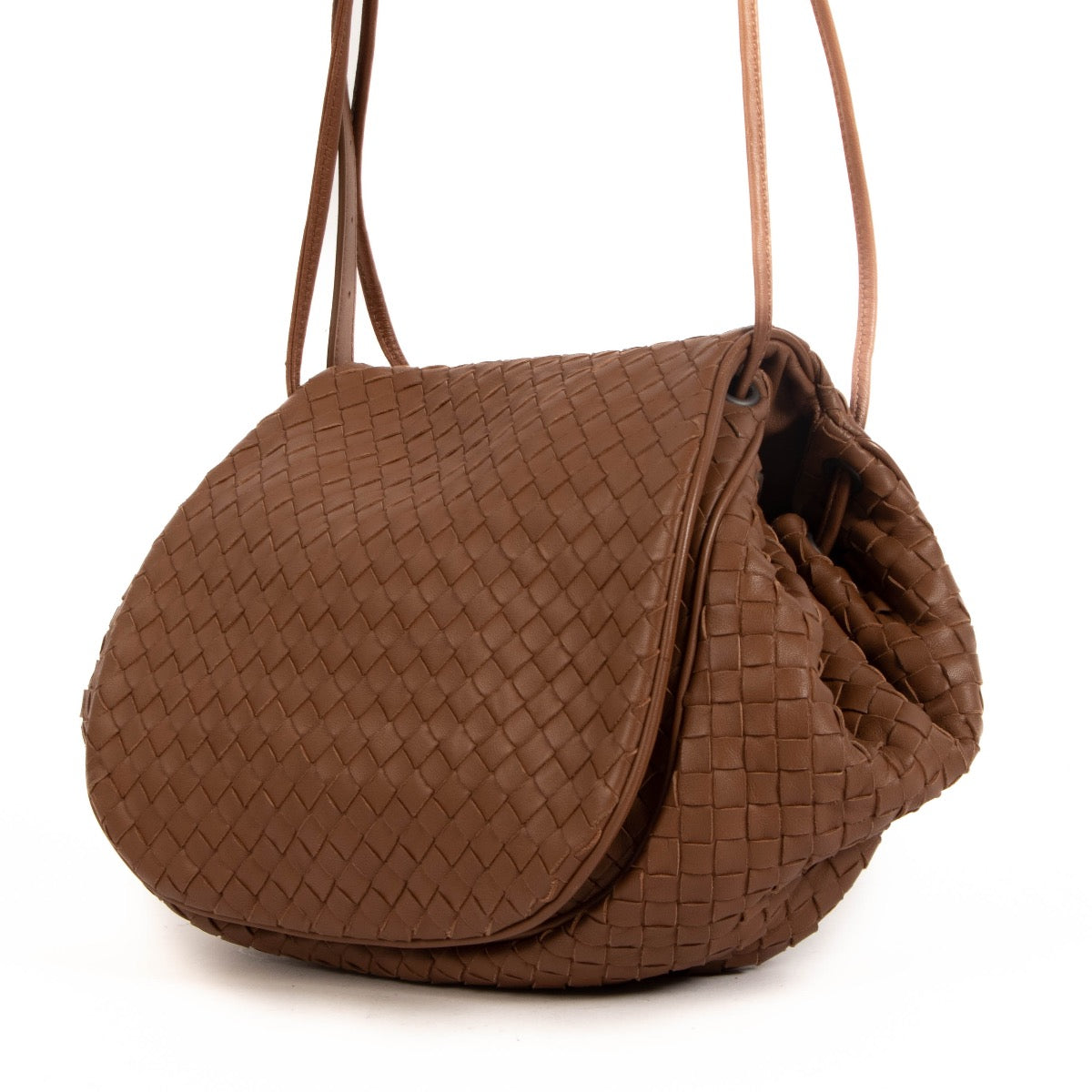 shop 100% authentic second hand Bottega Veneta Brown Intrecciato Crossbody on Labellov.com