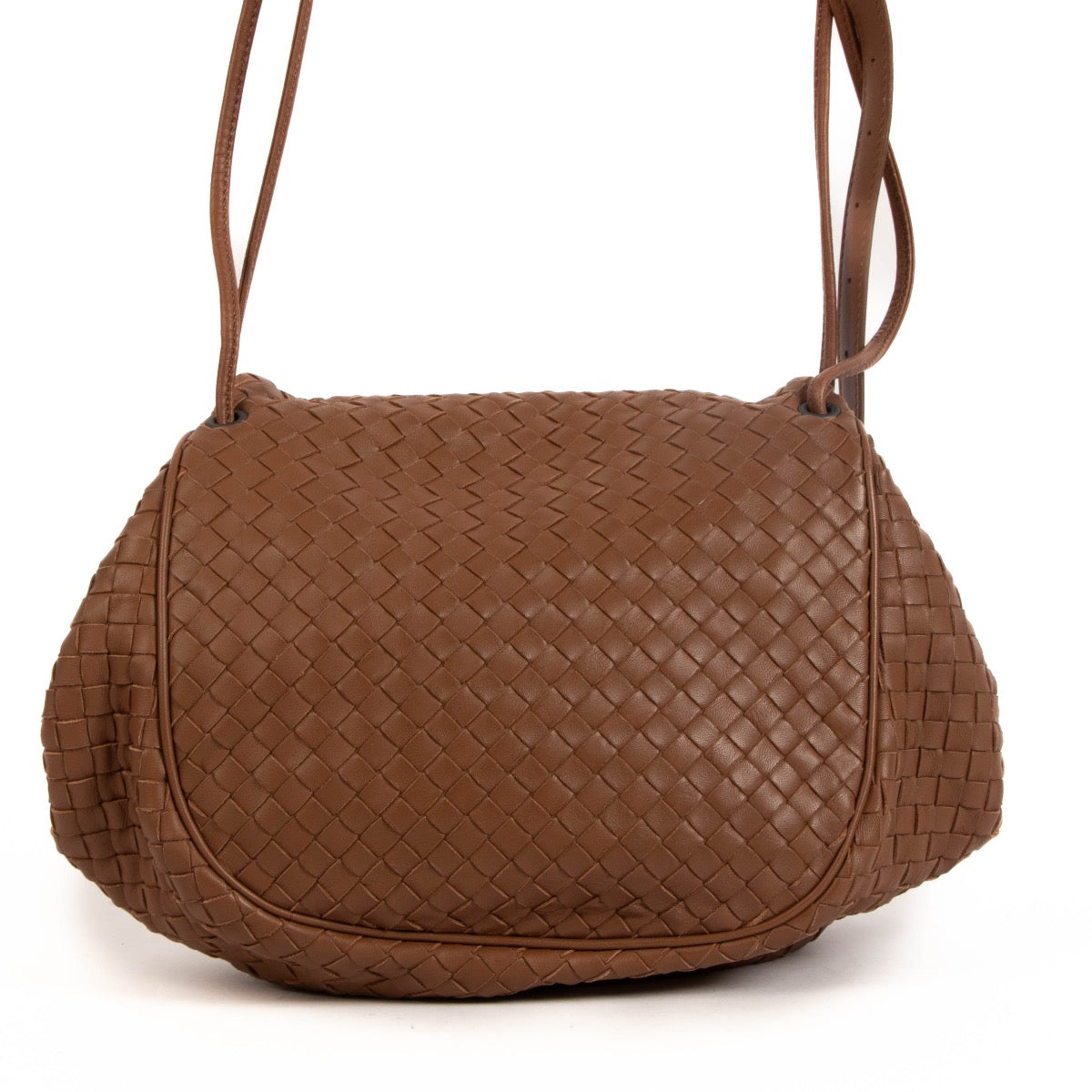 shop 100% authentic second hand Bottega Veneta Brown Intrecciato Crossbody on Labellov.com