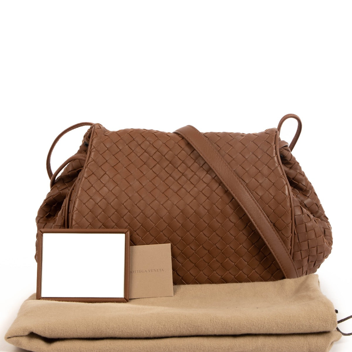 shop 100% authentic second hand Bottega Veneta Brown Intrecciato Crossbody on Labellov.com