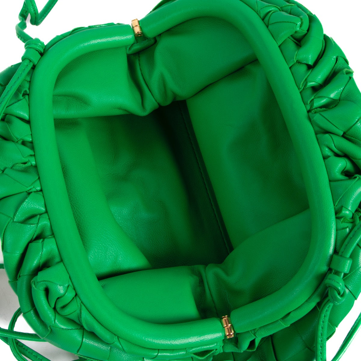 shop 100% authentic second hand Bottega Veneta Vibrant Green Intrecciato Mini Pouch on Labellov.com