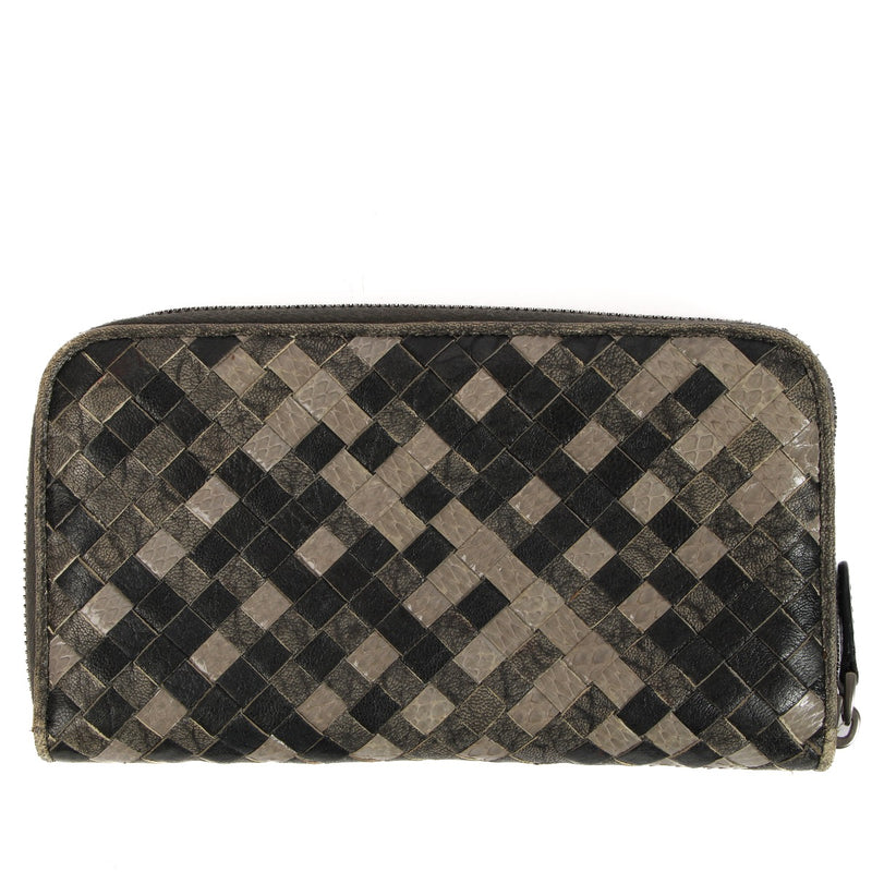 Shop 100% authentic second-hand Bottega Veneta Grey Intrecciato Leather Continental Wallet on Labellov.com