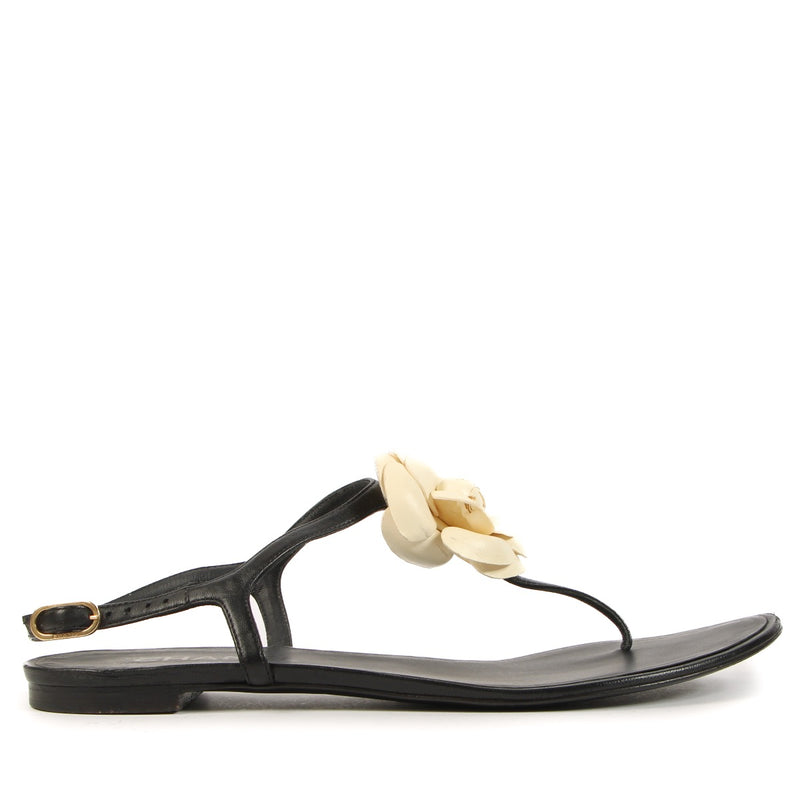 Shop 100% authentic second-hand Chanel Camellia Thong Sandals on Labellov.com