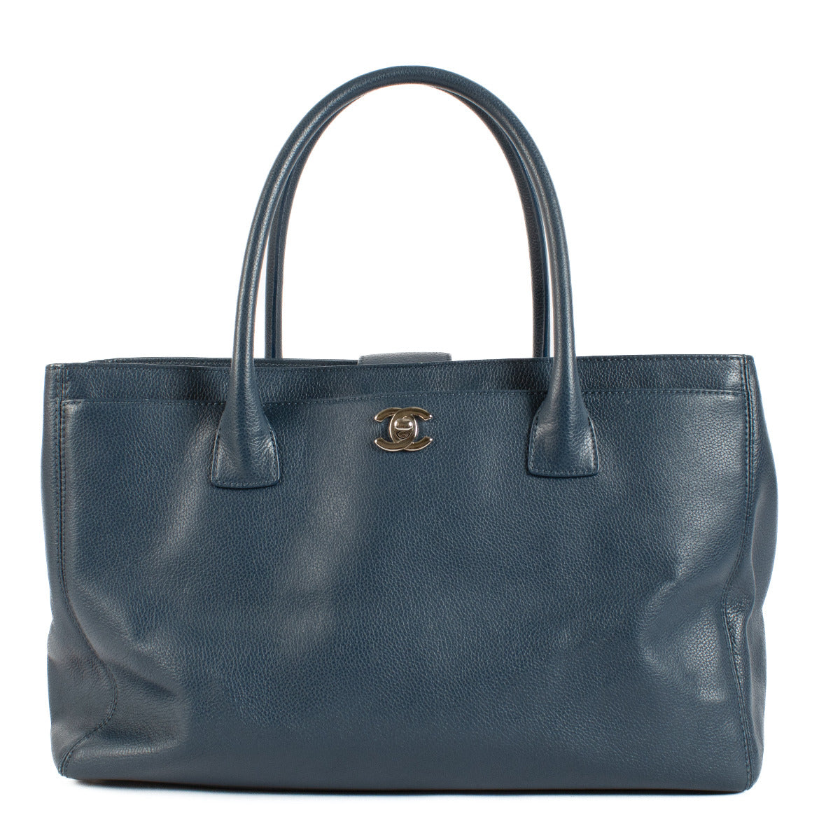 Chanel Blue Leather Executive Tote Bag