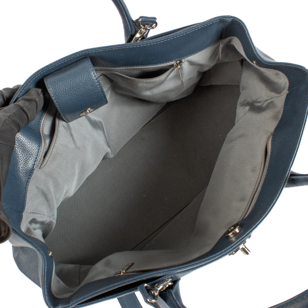 Chanel Blauw Leren Executive Tote Bag