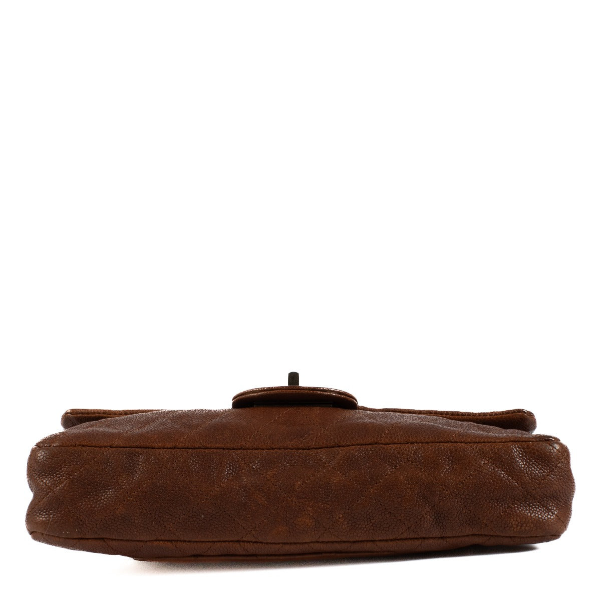 Sac Chanel East West 2.55 en cuir caviar marron