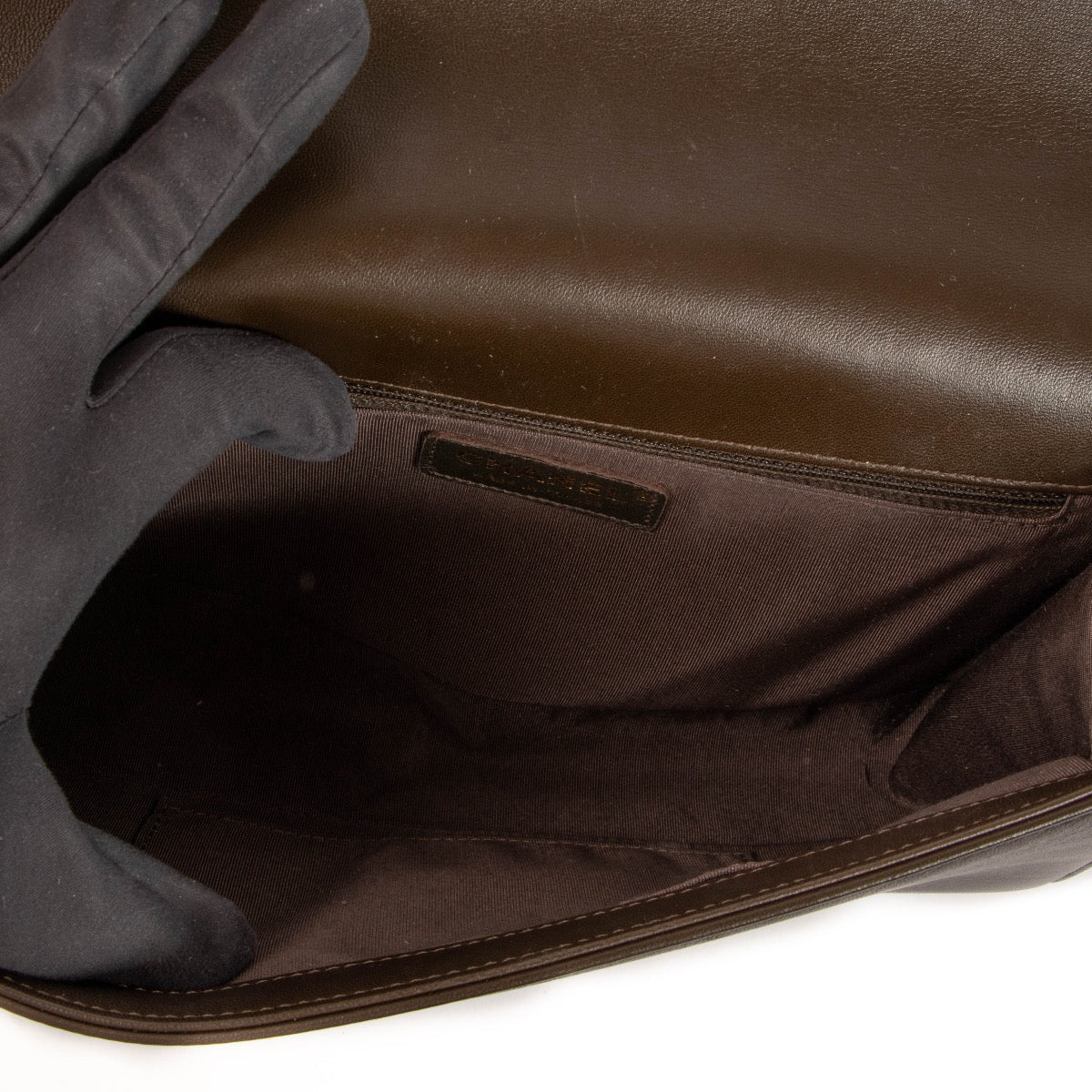 shop 100% authentic second hand Chanel Large Boy Brown Quilted Leather on Labellov.com