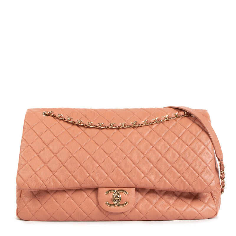 Chanel Pink Calfskin XXL Classic Flap Bag