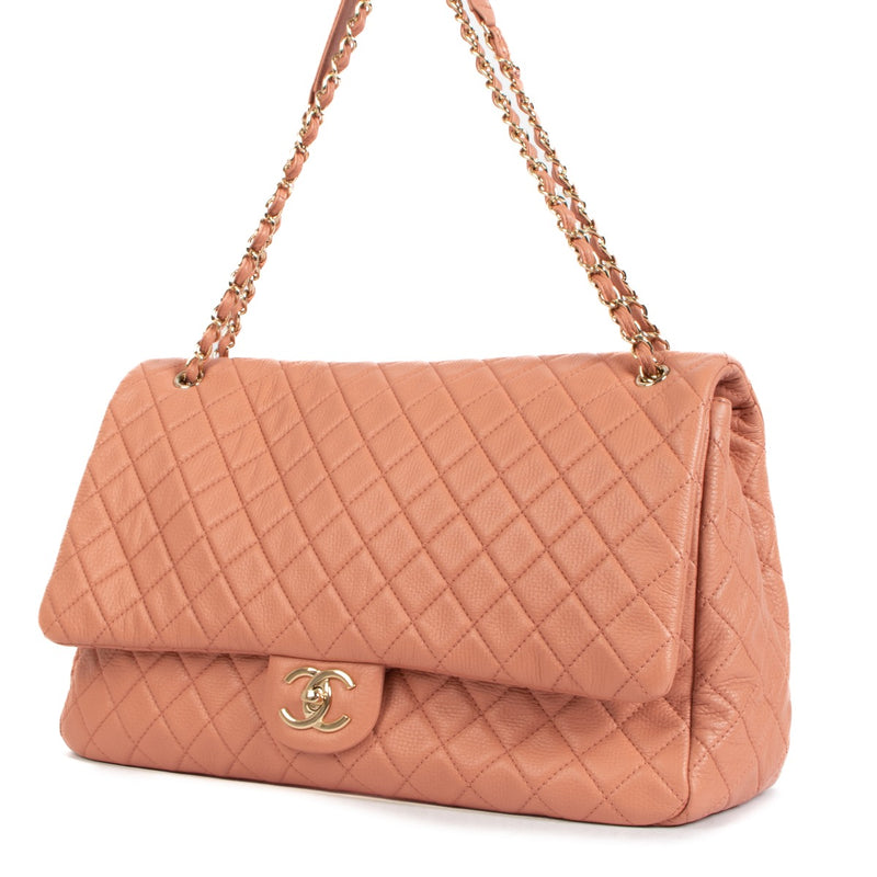 Chanel Pink Calfskin XXL Classic Flap Bag