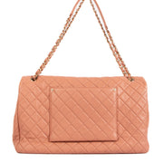 Authentic second hand Chanel Pink Calfskin XXL Classic Flap Bag on www.labellov.com
