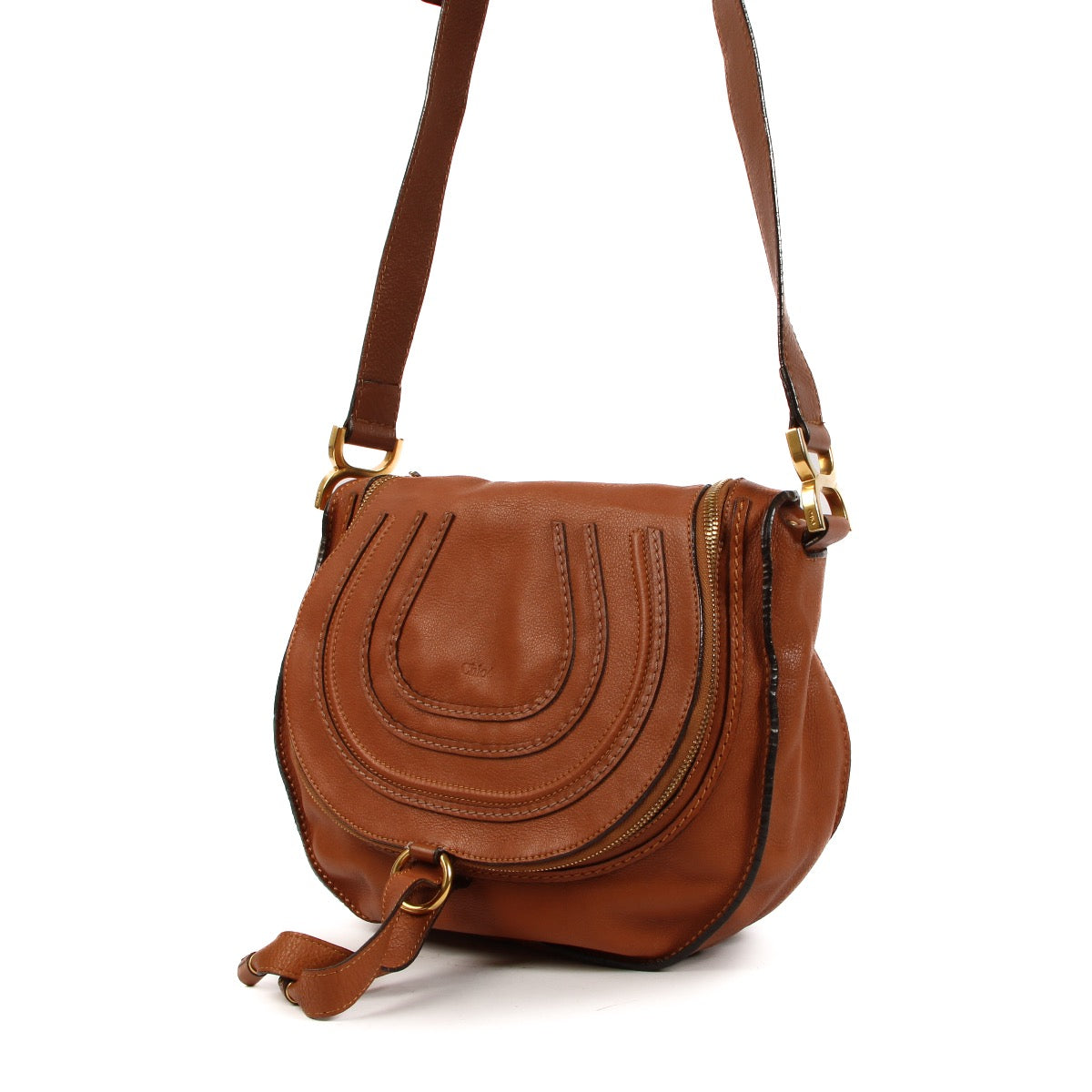 Shop 100% authentic second-hand Chloé Camel Marcie Crossbody on Labellov.com