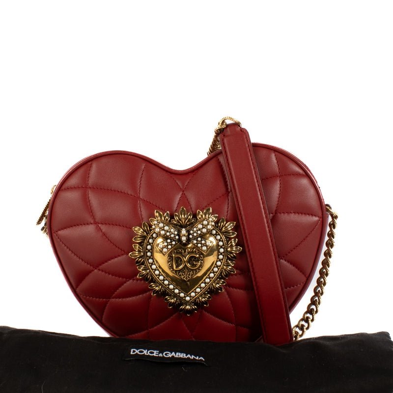 shop 100% authentic second hand Dolce & Gabbana Red Heart Crossbody Bag on Labellov.com