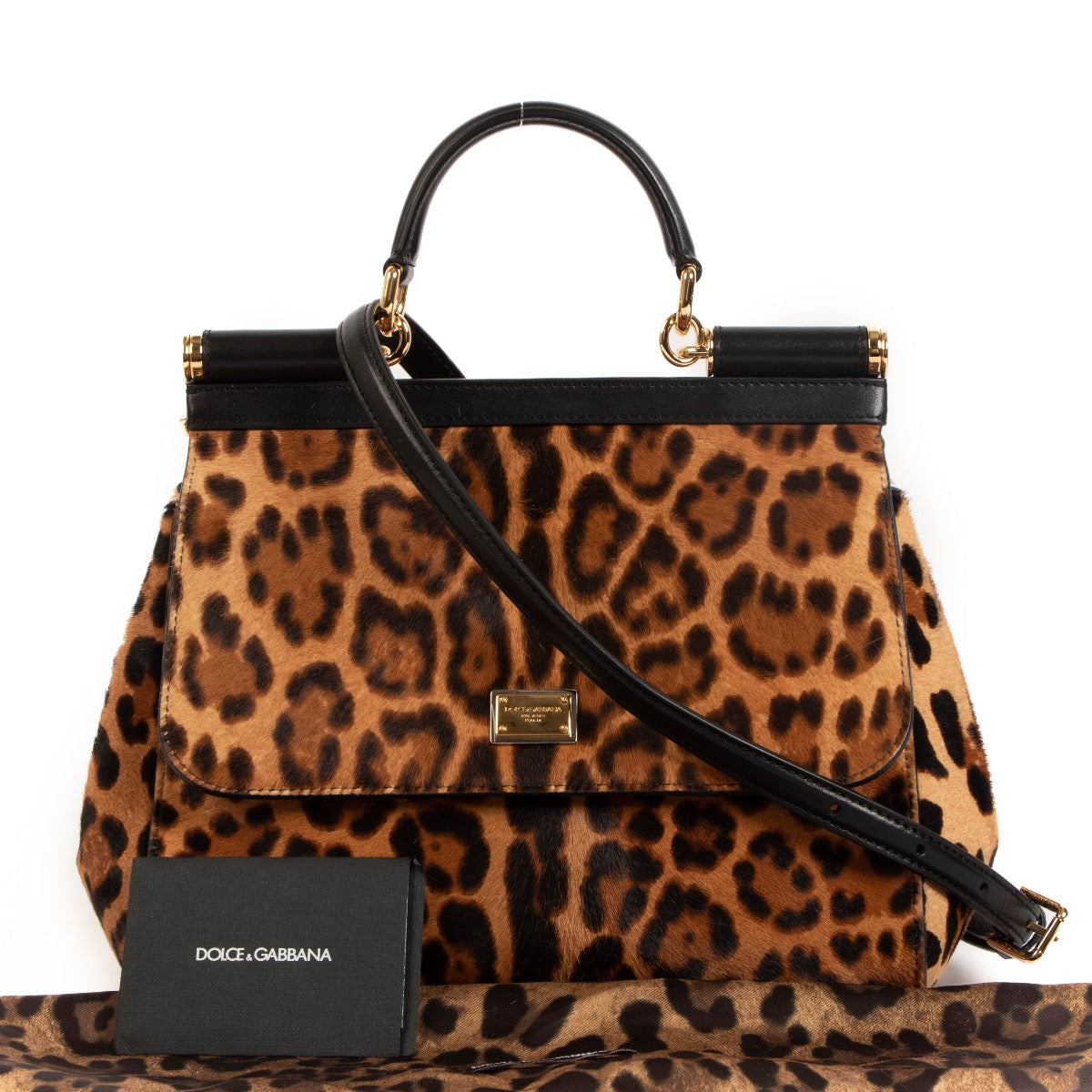 shop 100% authentic second hand Dolce & Gabbana Leopard Sicily Top Handle on Labellov.com