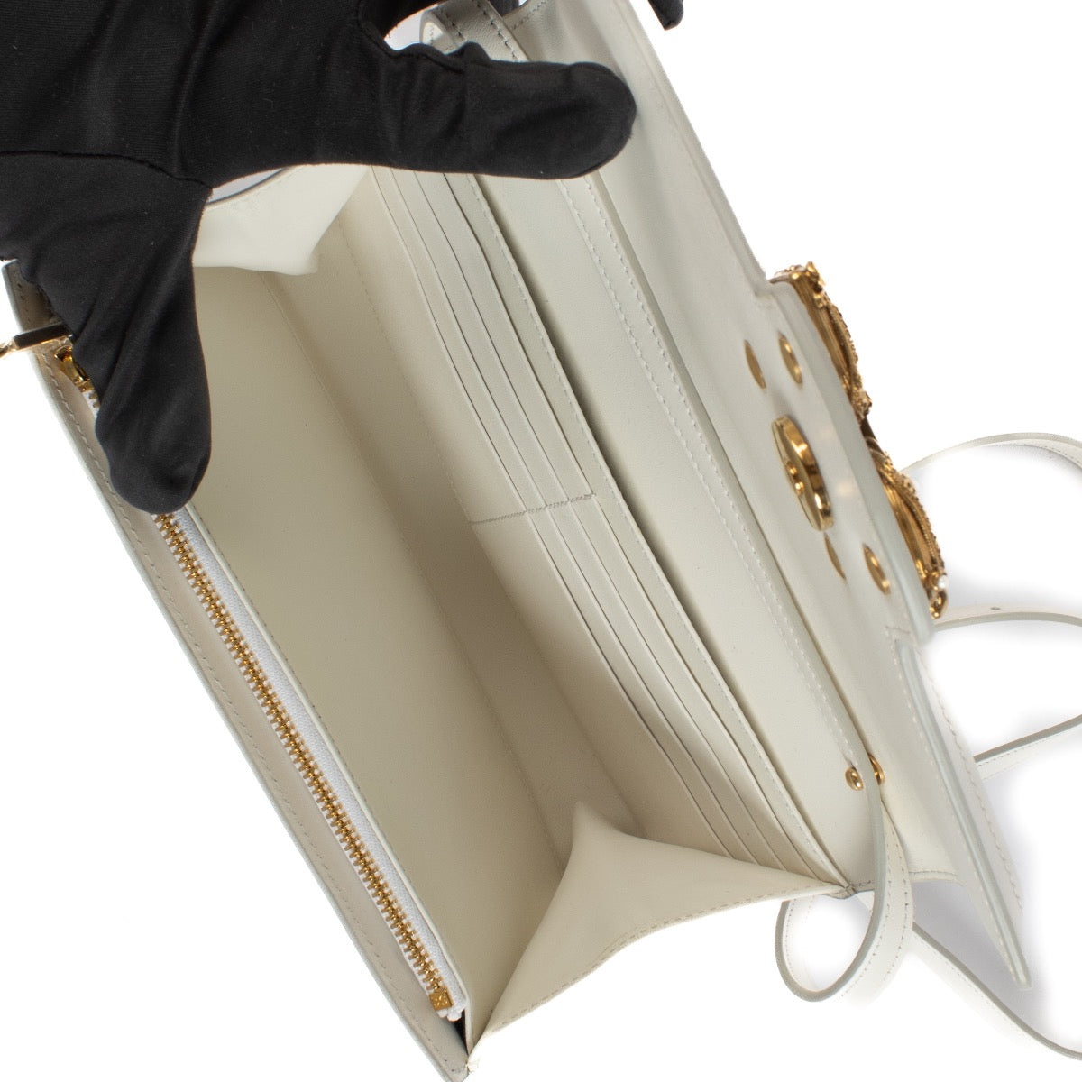 shop 100% authentic second hand Dolce & Gabbana White Amore Crossbody Bag on Labellov.com