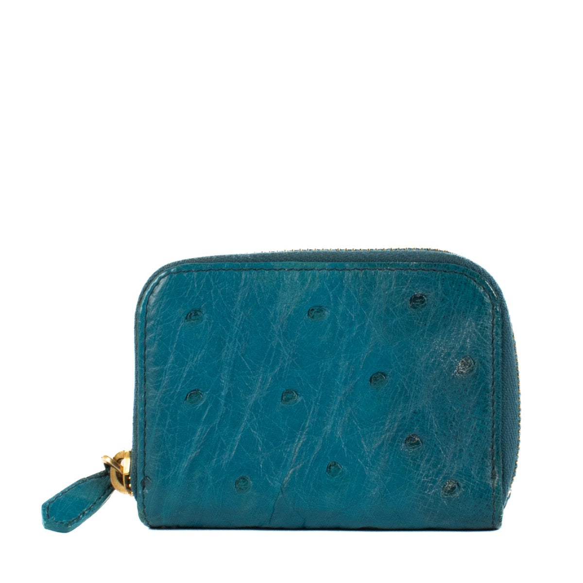 shop 100% authentic second hand Prada Blue Ostrich Coin Purse on Labellov.com