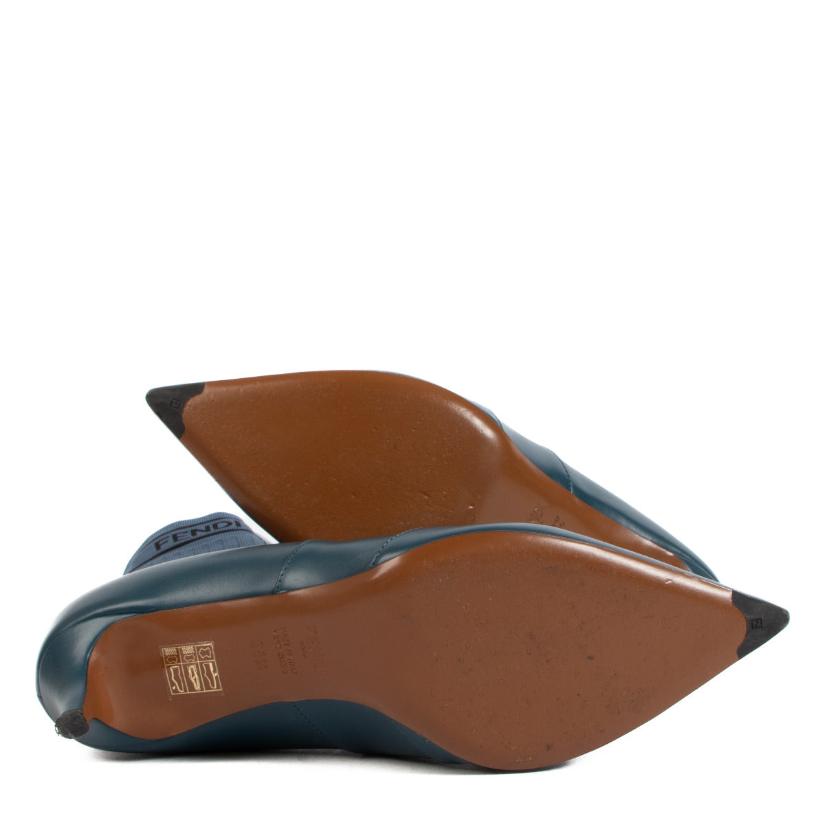 Fendi Petrolblauw Rockoko Sock Laarzen - maat 38,5