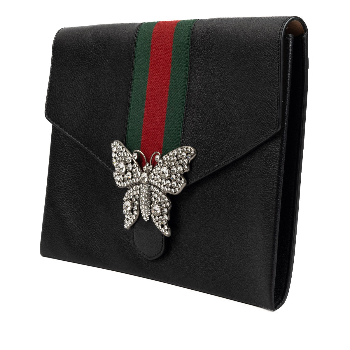 Buy real authentic preloved Gucci Black Crystal Butterfly Clutch safe online at Labellov.com