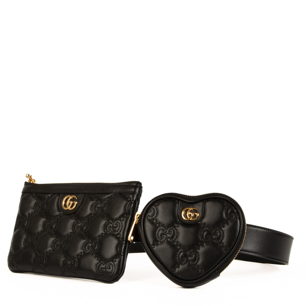 Sac ceinture utilitaire Gucci en matelassé GG noir